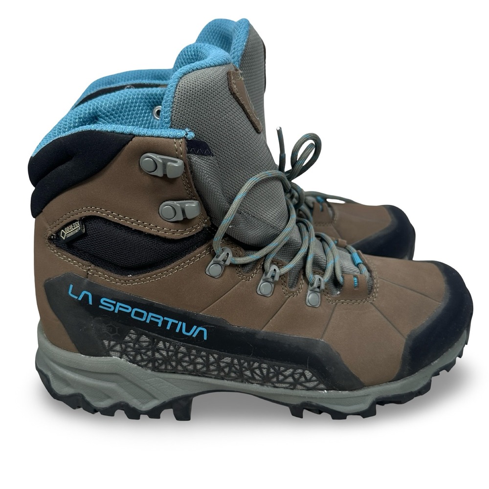 La Sportiva Nucleo High II GTX Women 8.5 Brown Gray Hiking Boots 2068-C Gore-Tex